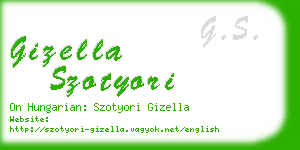 gizella szotyori business card